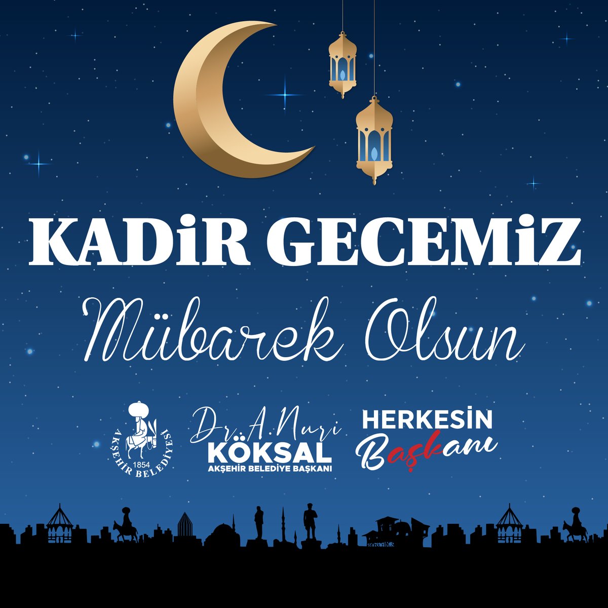 Akşehir'de Kadir Gecesi Coşkuyla Kutlandı