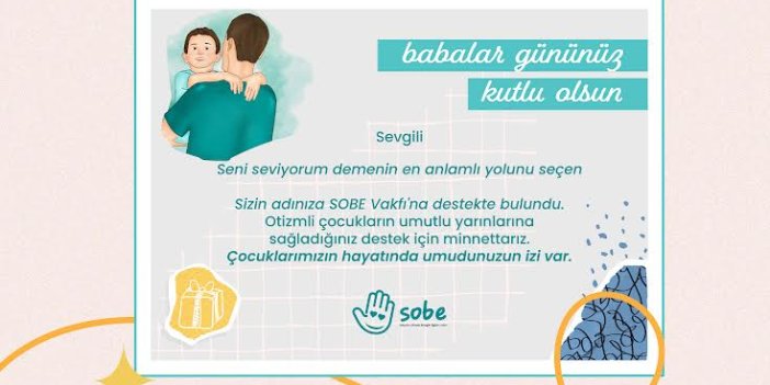 SOBE'den Babalar Günü'ne Özel Anlamlı Sertifika
