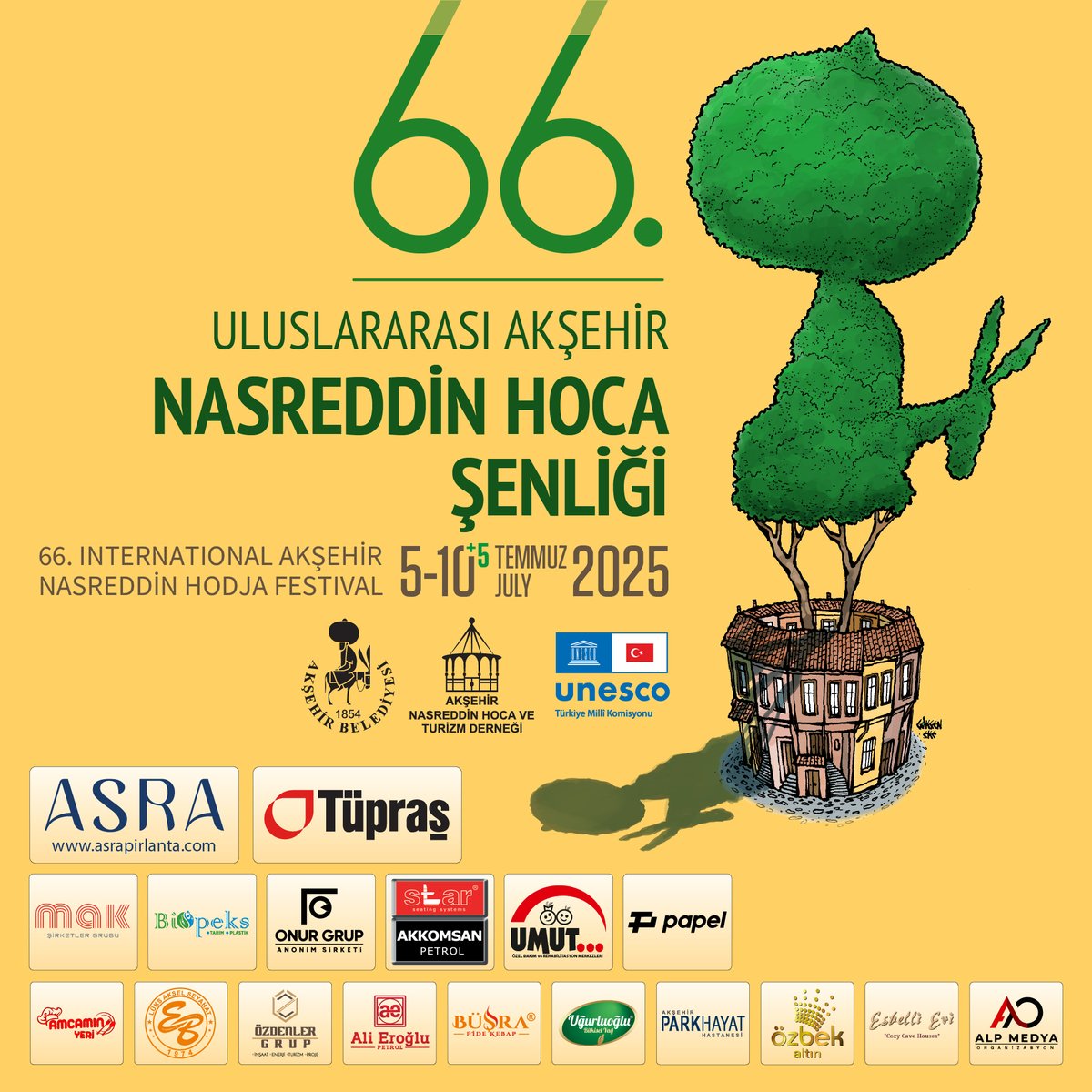 Akşehir'de 66. Uluslararası Nasreddin Hoca Şenliği Başlıyor