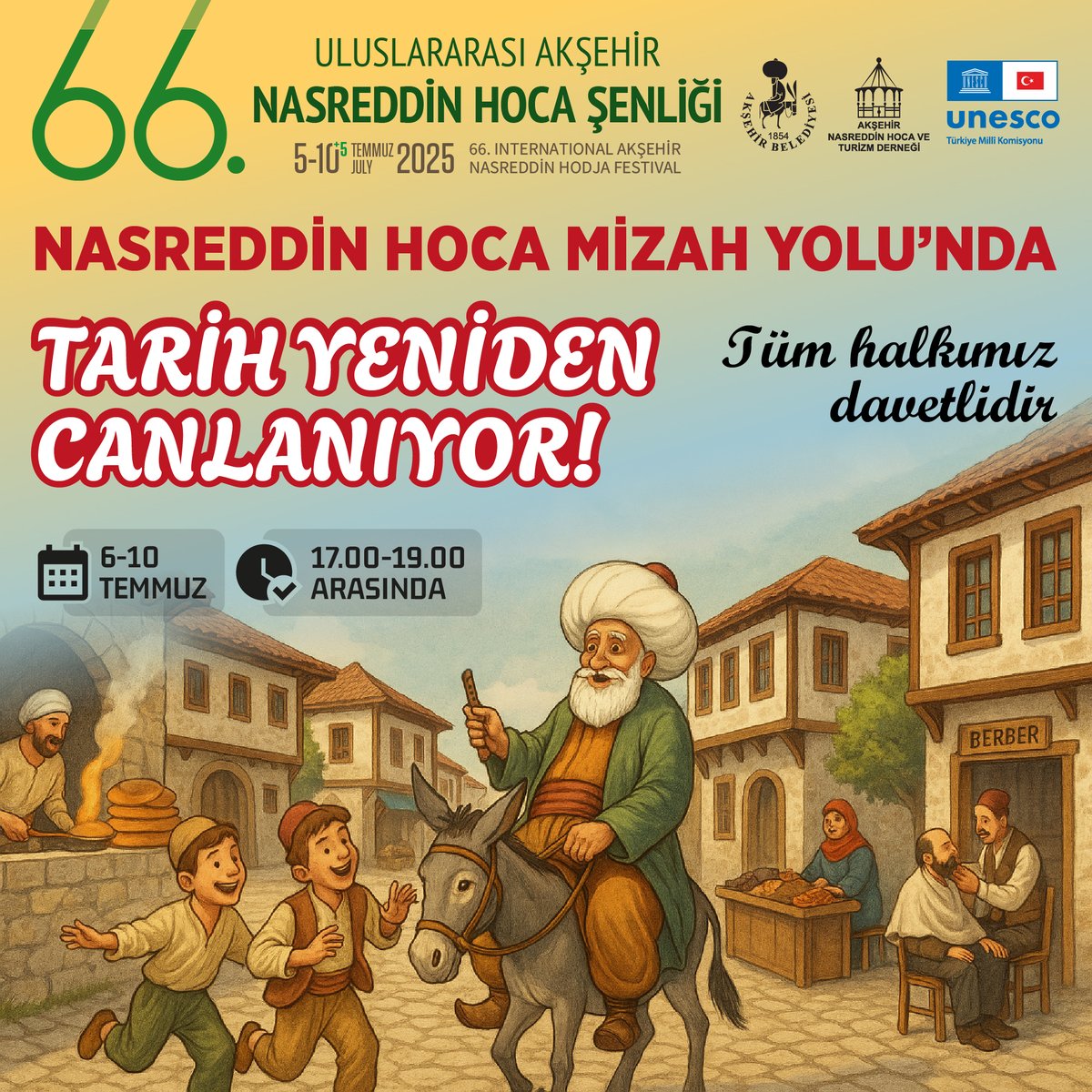 Akşehir'de Tarih Canlanıyor: Nasreddin Hoca Mizah Yolu Sokaklarda