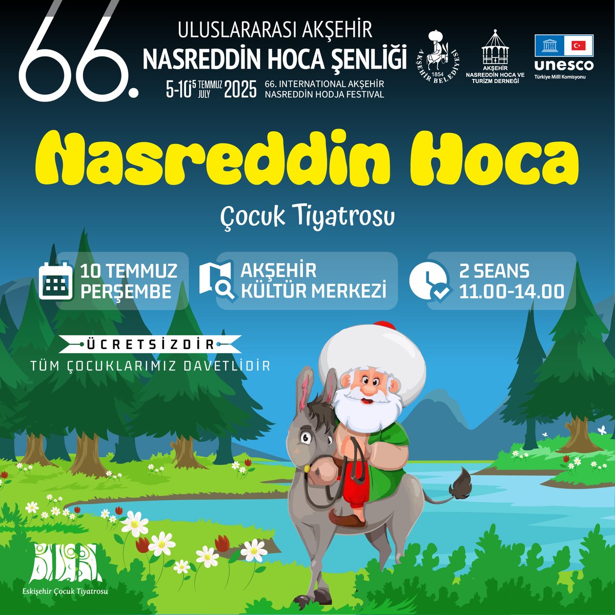 Akşehir'de Uluslararası Nasreddin Hoca Şenliği Tiyatroyla Renklendi