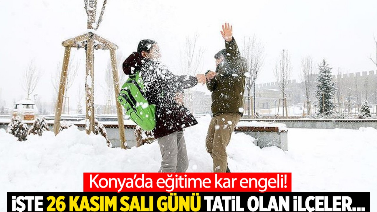 Konya'da Kar Yağışı Eğitimi Aksattı