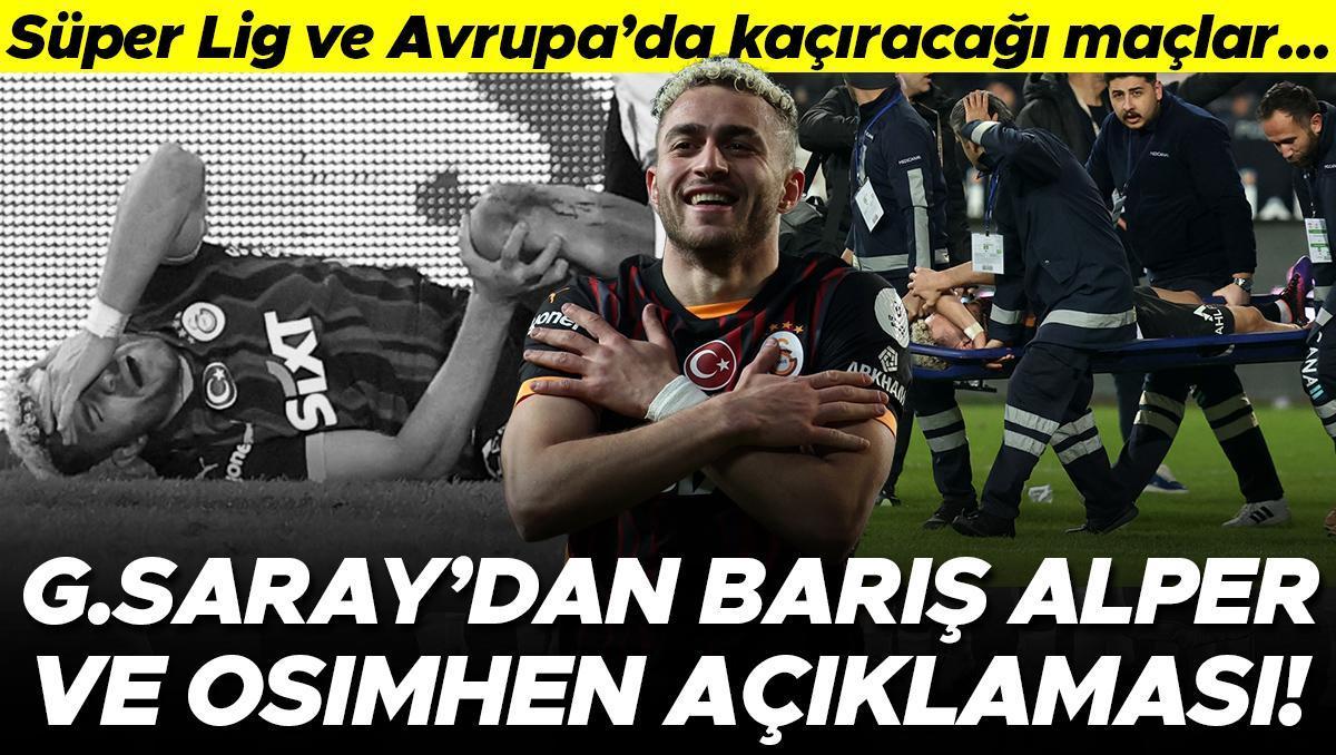 Galatasaray'da Sakatlık Krizi: Barış Alper Yılmaz ve Victor Osimhen'in Durumu Belli Oldu