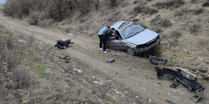 Konya'da Otomobil Yamaca Çarptı: Yaralılar Var