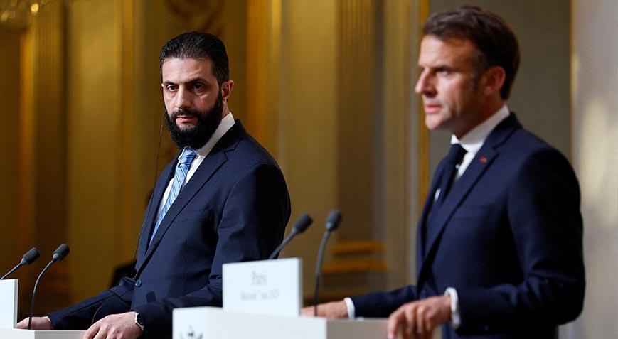 Şar'ın Fransa Ziyareti: Macron'dan İsrail'e Suriye Saldırılarına Eleştiri, Şar'dan Arabuluculuk Çağrısı