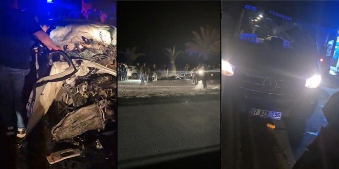 Alanya'da Minibüs ve Otomobil Kazası: 2 Ölü, 7 Yaralı