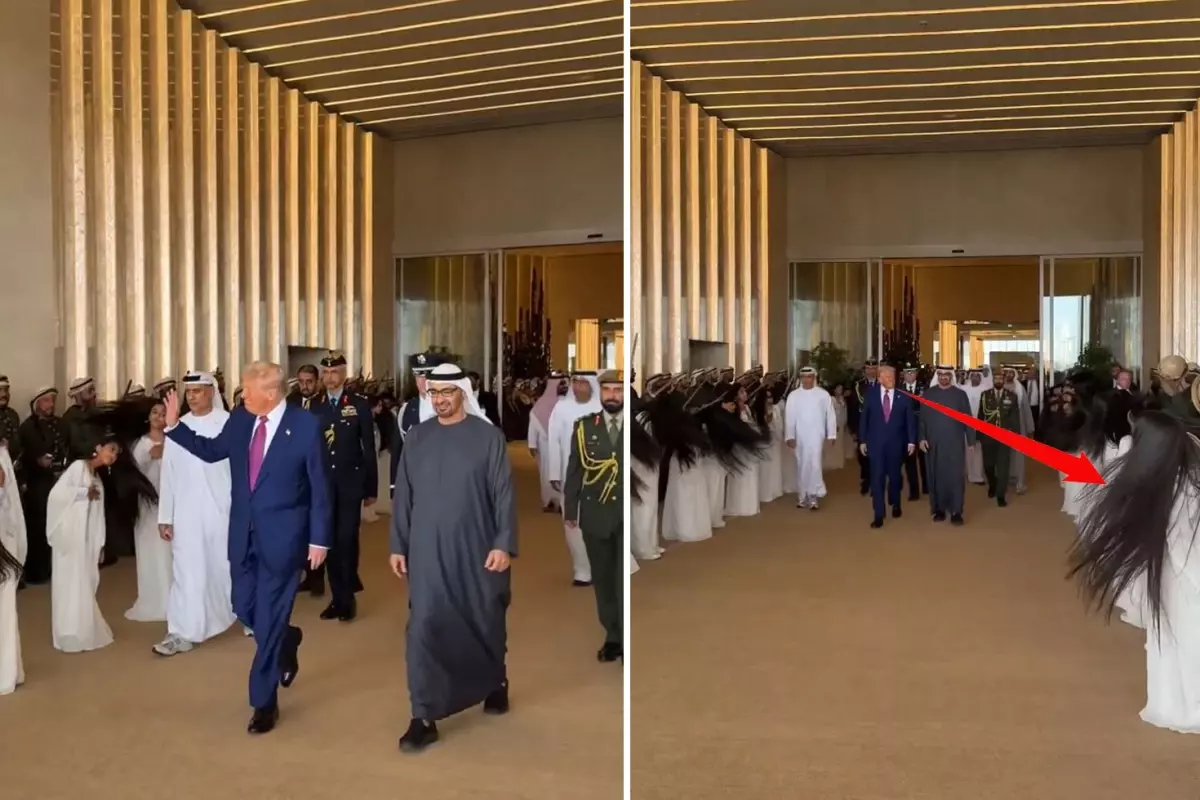 Trump'a Abu Dabi'de Geleneksel Karşılama: Küçük Kızların Selamı Dikkati Çekti