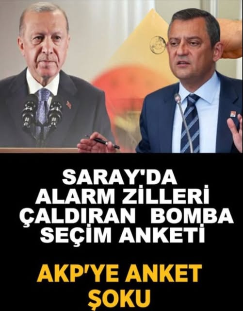 Anket Sonuçları AKP'ye Şok Verdi: Saray'da Alarm