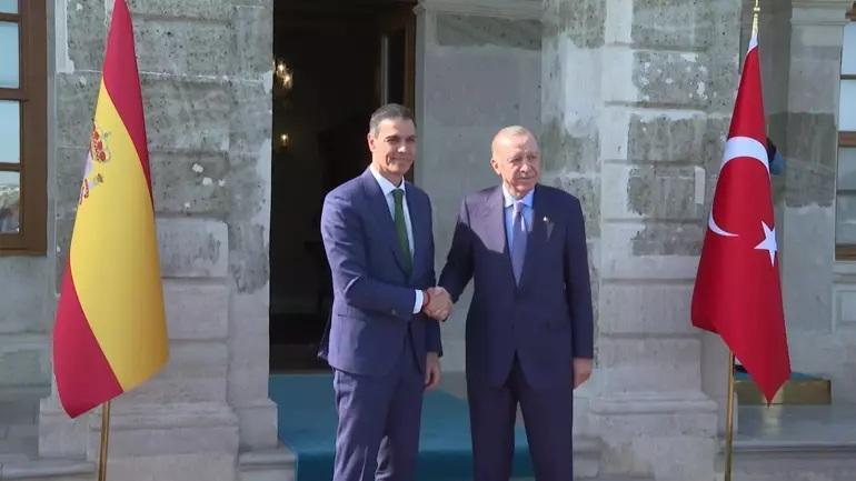 Cumhurbaşkanı Erdoğan İspanya Başbakanı Sanchezi Kabul Etti