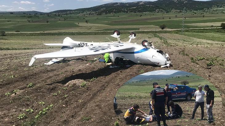 Bilecik'te Eğitim Uçağı Zorunlu İniş Yaptı: Pilot Yaralandı