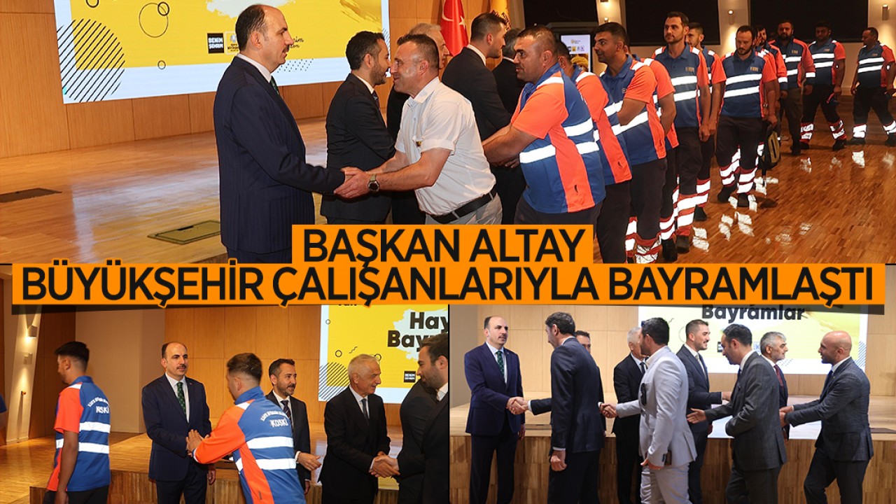 Konya Büyükşehir Çalışanlarıyla Bayramlaştı: 