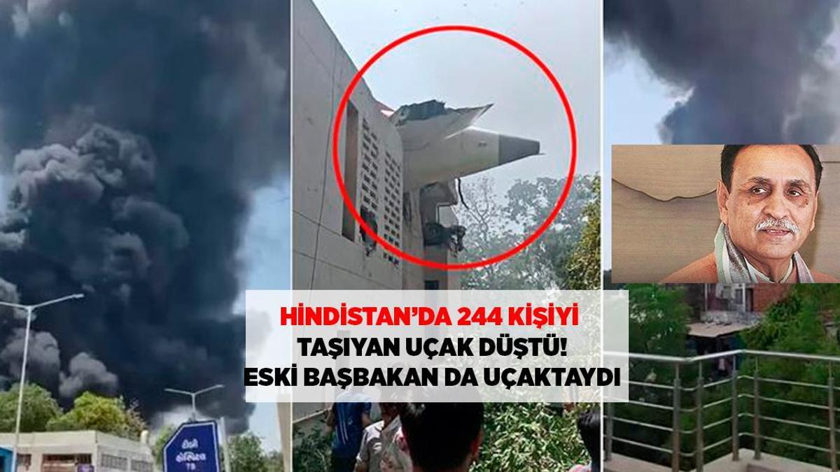 Hindistan'da Yolcu Uçağı Düştü: Eski Başbakan Rupani de Hayatını Kaybetti