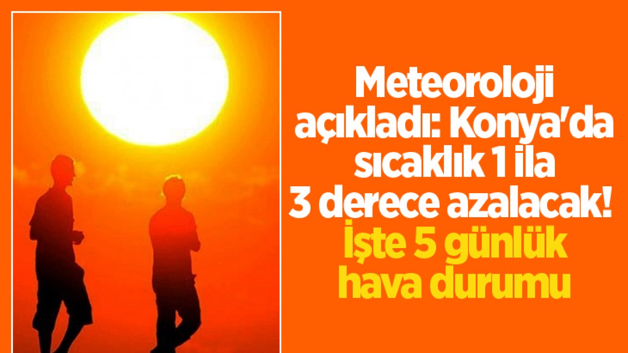 Konya'da Hava Sıcaklığı Düşüyor: 5 Günlük Detaylı Hava Durumu