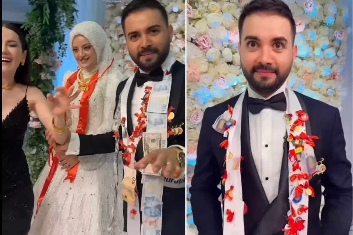 Kadir Ezildi ve Gamze Türkmen’in Düğününde Altın Yağmuru!