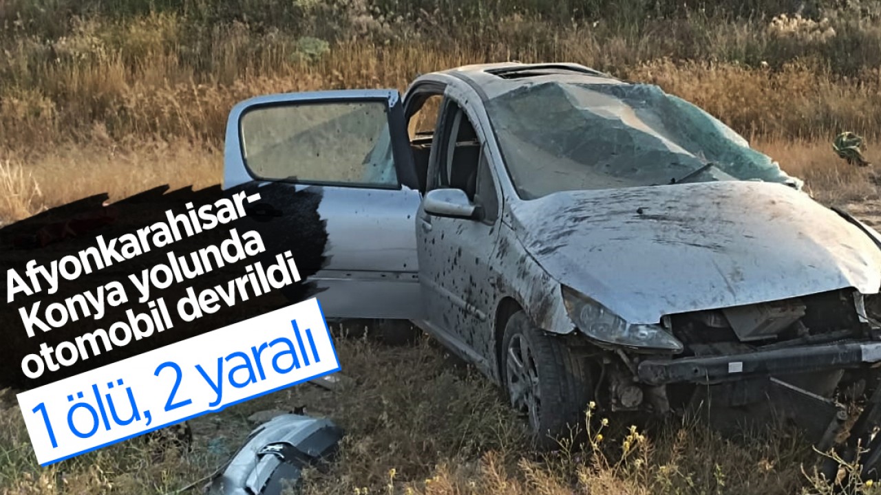 Afyonkarahisar-Konya Karayolunda Otomobil Kazası: 1 Ölü, 2 Yaralı
